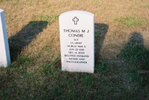 The tombstone of Thomas MJ Condie
